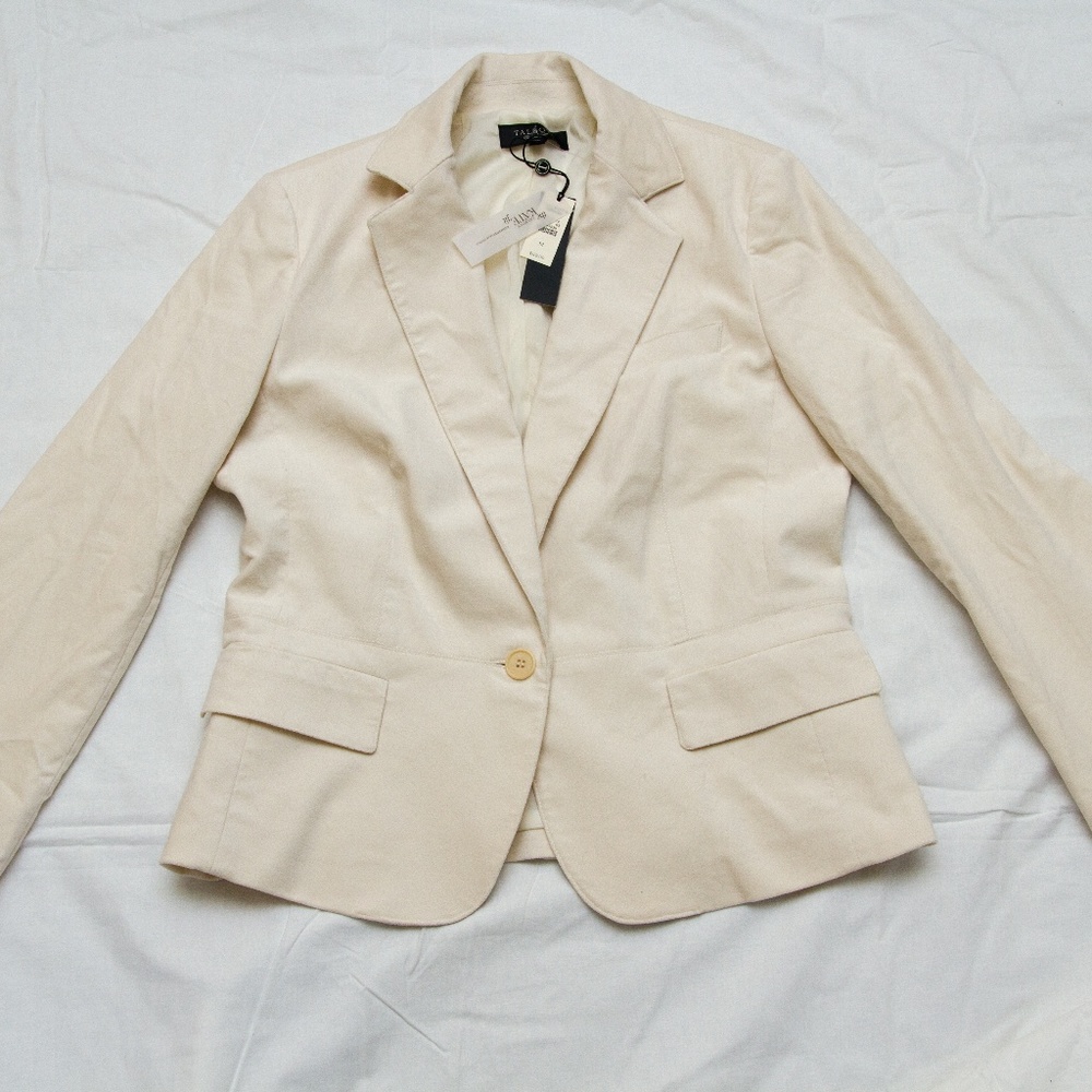 Talbot's Kate Fit Ivory Blazer - Size 14